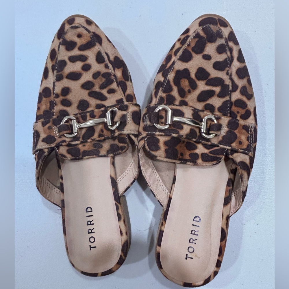 TORRID LEOPARD PRINT MULES